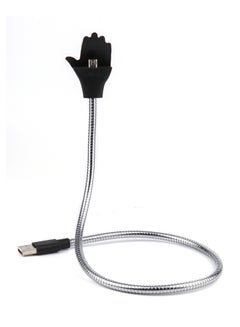 Buy Flexible Stand UP Charging Cable Silver/Black in UAE