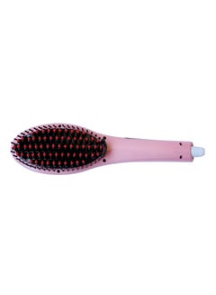 Buy Hair Straightener Brush Pink/Black in Saudi Arabia