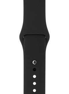 Buy Silicone Replacement Band For Apple Watch 42mm Black in UAE