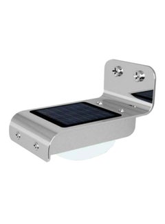 Buy LED Solar Power Garden Lamp Silver 132x77x92mm in UAE