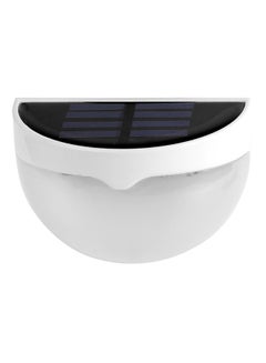 Buy 6 LED Chips Solar Powered Wall Bulb Lamp White/Black 10x5.5x7centimeter in UAE