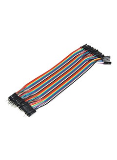 Buy 40-Piece DuPont 20cm Male To Female Breadboard Jumper Wire Cable Combination For Arduino Multicolour in Saudi Arabia
