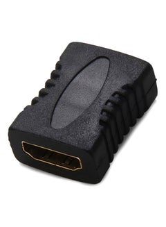 Buy 2-In-1 HDMI Male To HDMI Female + HDMI Female To Female Connector Black in Saudi Arabia