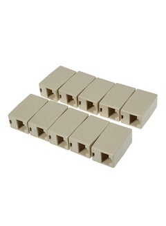 Buy RJ45-10-Piece Network LAN Cable Extender Connector Adapter Yellow in Saudi Arabia