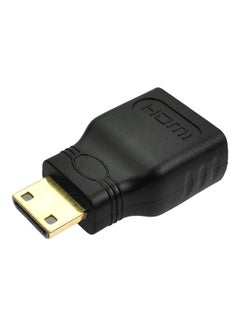 Buy Mini HDMI Male To HDMI Female Adapter Connecter Black in UAE