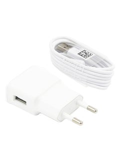 Buy Universal Travel USB Power Supply Wall Adapter With USB 3.1 Type-C Cable White in UAE
