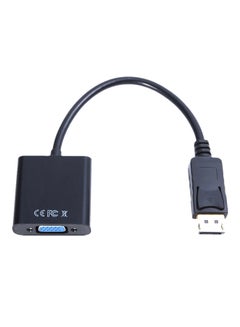 Buy Display Port Male To VGA Female Converter Cable Black in Saudi Arabia