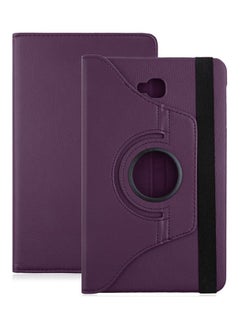 Buy 360 Degree Rotating PU Leather Case Cover For Samsung Galaxy Tab A 10.1-Inch T580/T585 Purple in UAE