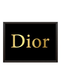 Buy Dior Wooden Frame Wall Art Painting Yellow/Black 32x22cm in Saudi Arabia