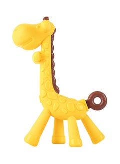 Buy Giraffe Teether, Natural And Organic, Bpa-Free Silicone, Freezable And Dishwasher-Safe, Toys For Boys, Girls, Babies, Toddlers, Newborn, 3-12Months, Yellow in UAE
