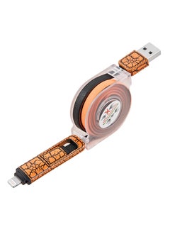 Buy 2-In-1 Quick Charging USB Cable Orange in Saudi Arabia