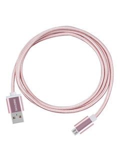 اشتري كابل شحن سريع مايكرو USB مضفّر وردي في السعودية