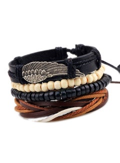 Buy Set of 4 Woven and Beads Bracelet in UAE