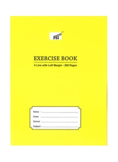 Buy A5 4-Lined Exercise Notebook,200 Sheets Yellow in UAE