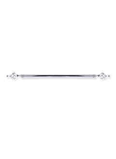 Buy Single Bar Curtain Rod Silver 200centimeter in UAE