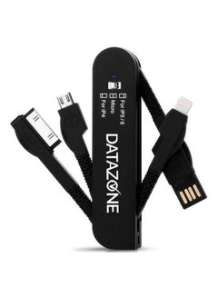 Buy 3-In-1 USB Travel Charger Black in Saudi Arabia