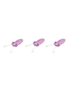 Buy 3-Piece Electric Thread Hair Remover Set Purple in Saudi Arabia