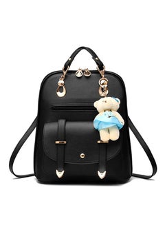 Buy Bear Pendant Backpack Black in Saudi Arabia