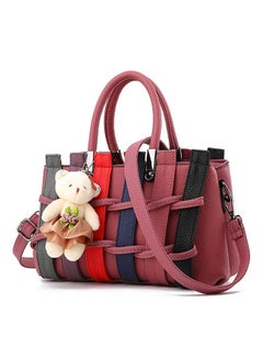 Buy Bear Striped Crossbody Bag Red in Saudi Arabia