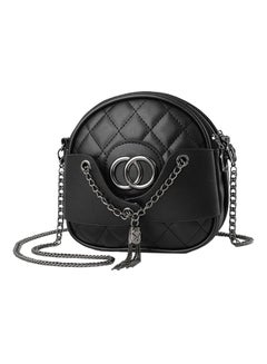 Buy Quilted Detail Crossbody Bag Black in Saudi Arabia