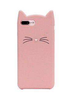 Buy Pattern Back Case Cover Beard Cat Soft Silicone Case Cover For Apple iPhone 8 Plus/7 Plus Pink/Black in UAE