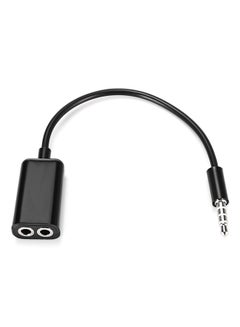 Buy Audio Splitter Adapter Connector Black in UAE
