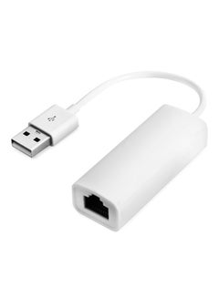 Buy USB 2.0 Network Ethernet Adapter Support 10/100Mbps 10/100 Mbps White in Saudi Arabia