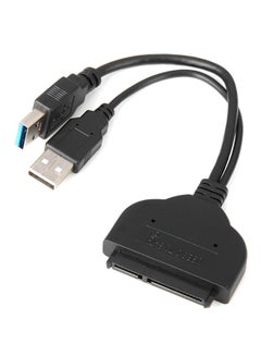 اشتري كابل من 22 سن USB 3.0 إلى مشغل القرص الصلب الخارجي ساتا 16سنتيمتر أسود في مصر