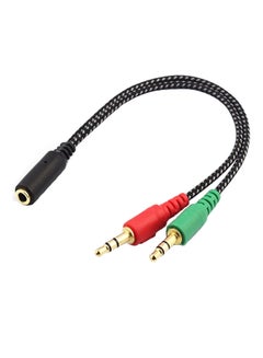 Buy 3.5mm 2 In 1 Audio Splitter Cable Black in UAE