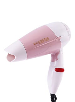 Buy Foldable Mini Hair Dryer Pink/White 1000watts in UAE