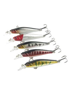 Buy 5-Piece Artificial Fishing Lure Squid Hard Bait Set 9cm in Saudi Arabia