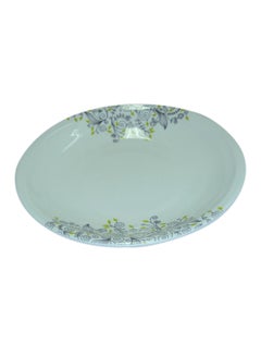 Buy Floral Printed Round Plate White 16centimeter in UAE