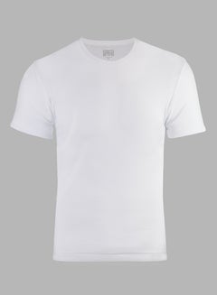 Buy Cotton Half Sleeve Undershirt White in Saudi Arabia