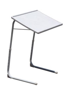 Buy Multi-Purpose Foldable Table White/Grey Height Adjustable: 56cm- 73cm /Surface Dimensions: (W) 52cm x (L) 39cmcentimeter in Saudi Arabia