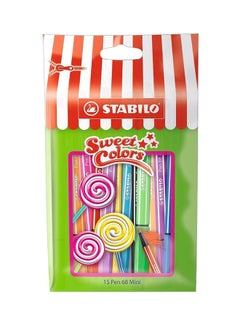 Buy 15-Piece 68 Mini Colour Pen Multicolour in Saudi Arabia