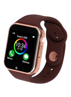 Buy Bluetooth Smart Watch With Camera Gold/Brown in UAE