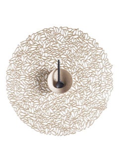 Buy Pressed Petal Placemat Beige 38cm in UAE