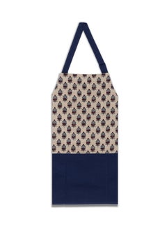 Buy Floral Digital Printed Cooking Apron Blue/Beige/Maroon 34x22inch in Egypt