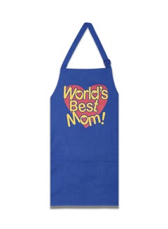 Buy World's Best Mom Screen Printed Chef Cooking Apron Blue/Red/Yellow 22 x 34inch in Egypt