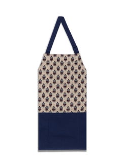 Buy Floral Digital Printed Cooking Apron Blue/Beige/Maroon 27x22inch in Egypt