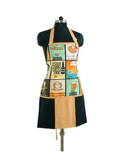 Buy Digitally Printed Apron Beige/Orange/Black 28x26inch in Egypt