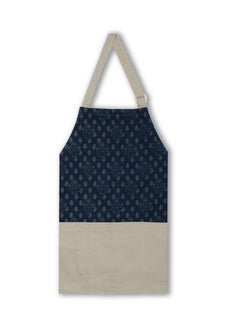 Buy Floral Digital Printed Cooking Apron Blue/Grey 24x36inch in Egypt