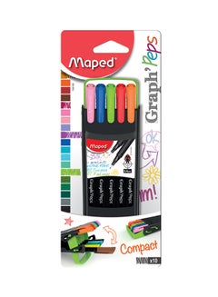 اشتري طقم أقلام الخط الرفيع جراف بيبس مكون من 10 قطع متعدد الألوان في الامارات