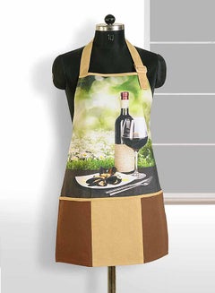 Buy Digitally Printed Apron Beige/Green 28x26inch in Egypt