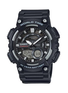 Buy Men's Resin Analog & Digital Watch AEQ-110W-1AVDF - 52 mm - Black in Egypt