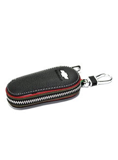 Buy Chevrolet Logo Leather Key Case With Carabiner Hook in UAE