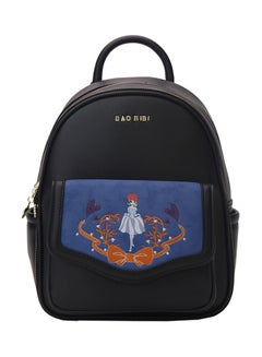 اشتري Cartoon Printed Leather Backpack Blue في الامارات