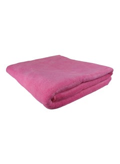 Buy Ultra Soft Super Absorbent Durable Microfiber Bath Sheet Beach Towel Pink 80x170centimeter in UAE