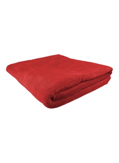 Buy Ultra Soft Super Absorbent Durable Microfiber Bath Sheet Beach Towel Red 80x170centimeter in UAE