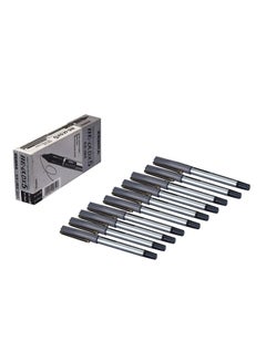 Buy 10-Piece BE-α-DX5 Rollerball Pen Set Black/Silver in UAE